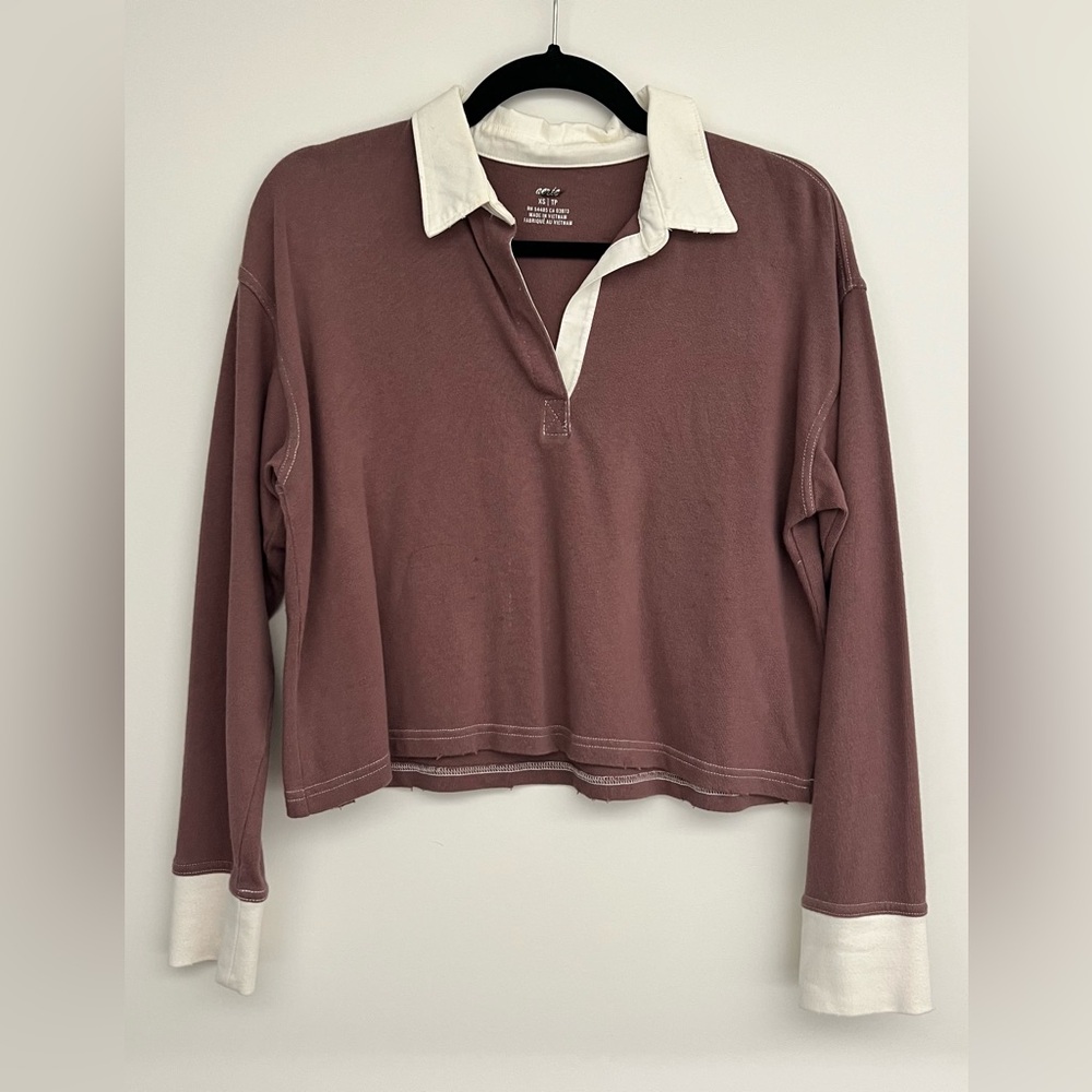 Aerie’s Long Sleeve Polo Top